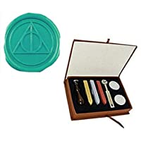 Vintage Deathly Hallows Custom Picture Logo Invitación de boda Sello de cera Sellado Palos Cuchara Caja de regalo Set…